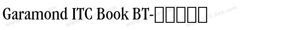 Garamond ITC Book BT字体转换